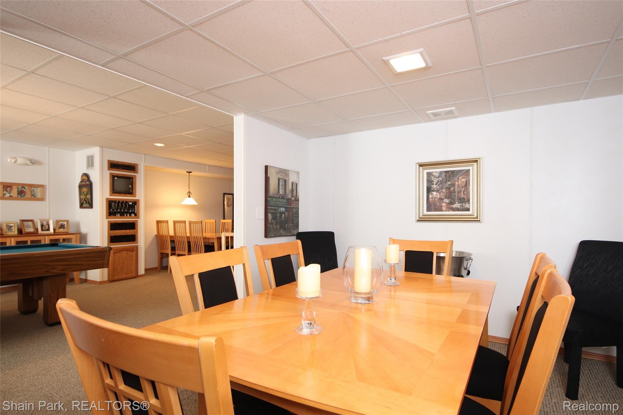9033 Brandon Road Avoca, MI 48006 - Photo 77 of 84 Basement Dining Area Adjoins Billiards Area