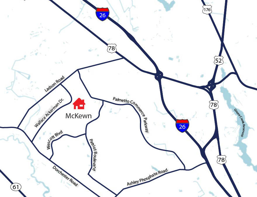 9679 Brandishing Road Ladson, SC 29456 - Photo 43 of 43 McKewn_Driving Map