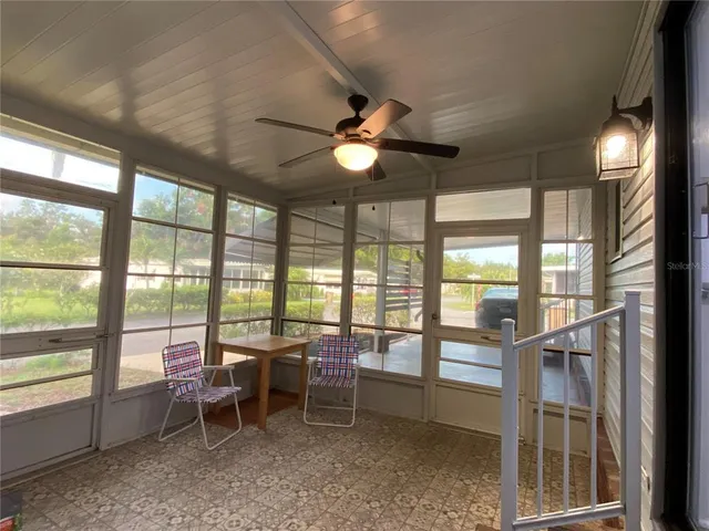 a view of outdoor space with seating area