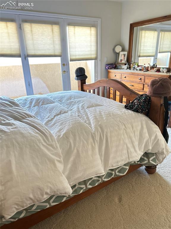 198 Luxury Lane Colorado Springs, CO 80921 - Photo 16 of 34 a bedroom with a bed and a large window