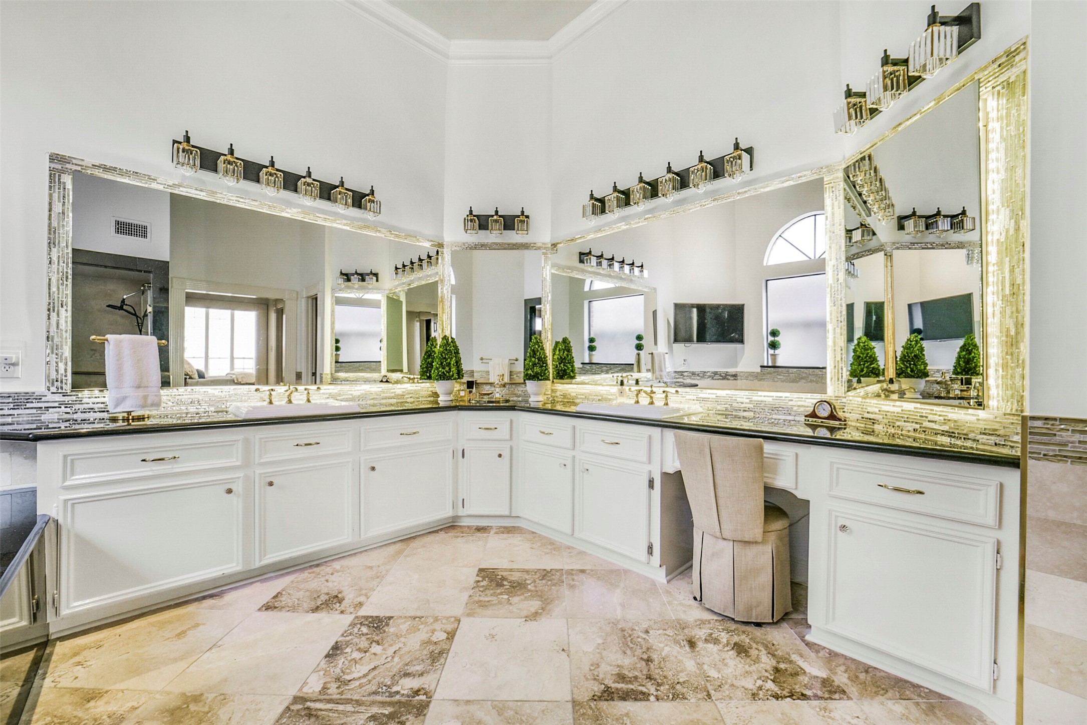 17302 Atherington Place Spring, TX 77379 - Photo 30 of 50 The primary bathroom is truly enormous, offering a generous space and a fantastic array of lighting choices, perfectly designed to enhance your morning routines or create a relaxing ambiance for a soothing soak in the tub.