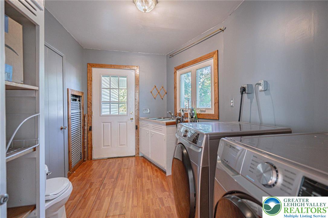 451 East Broad Street Tamaqua, PA 18252 - Photo 17 of 66 a view of a kitchen with washer and dryer