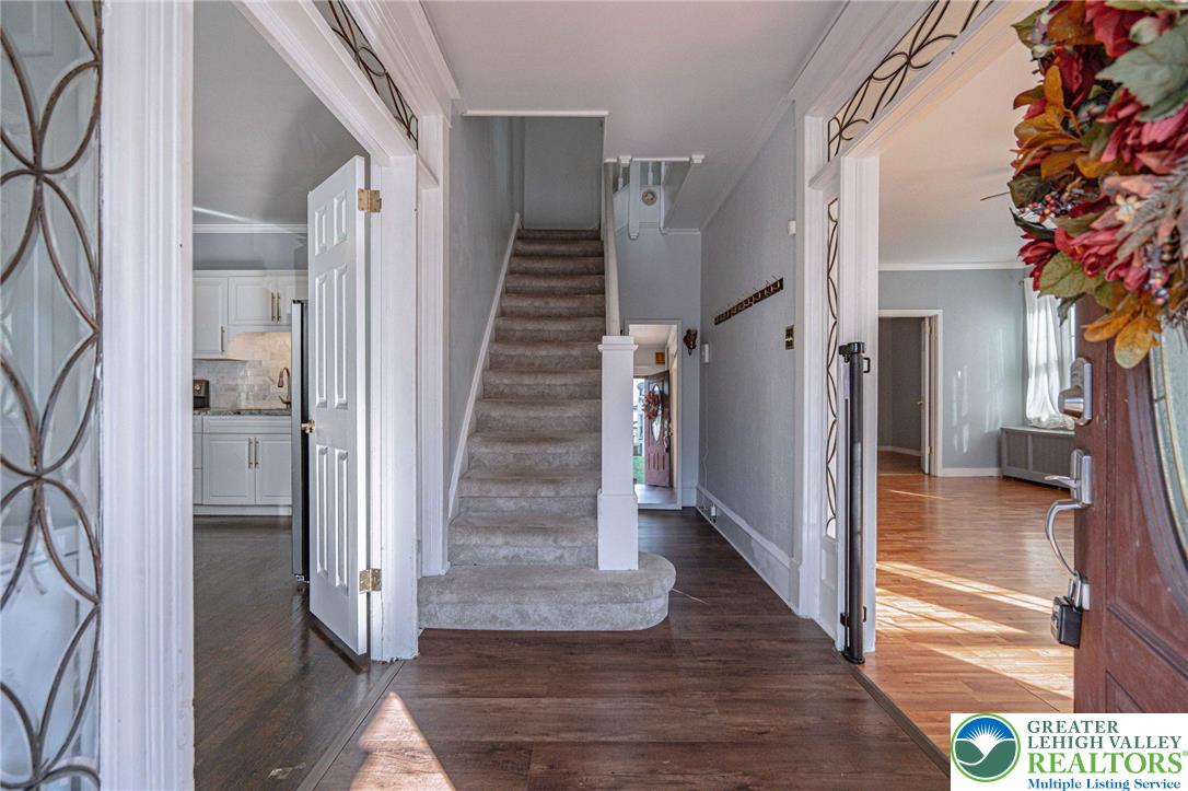451 East Broad Street Tamaqua, PA 18252 - Photo 9 of 66 a view of entryway and hall with wooden floor
