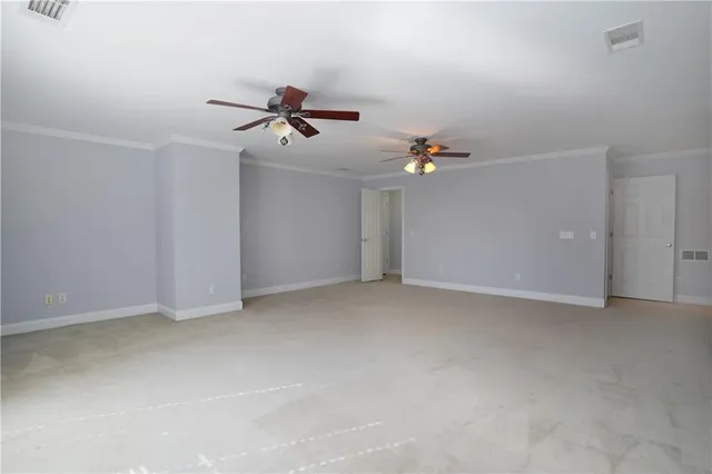 an aerial view of a house with swimming pool
