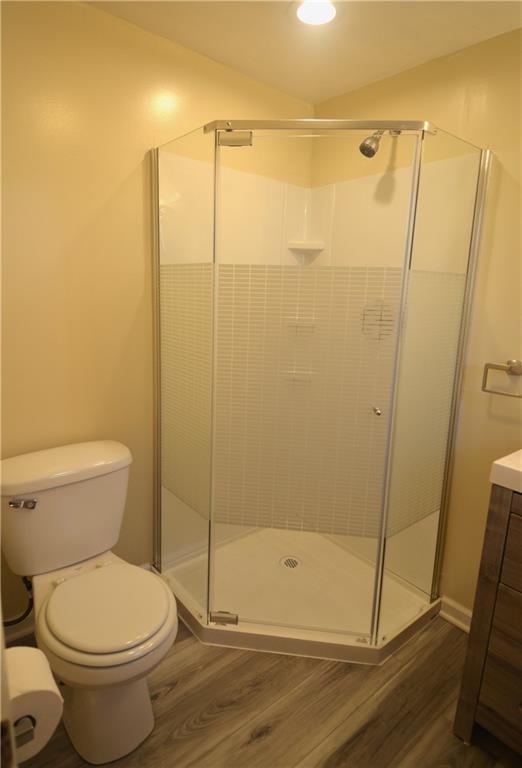 340 Prestley Road Bridgeville, PA 15017 - Photo 21 of 23 a bathroom with a shower and a toilet