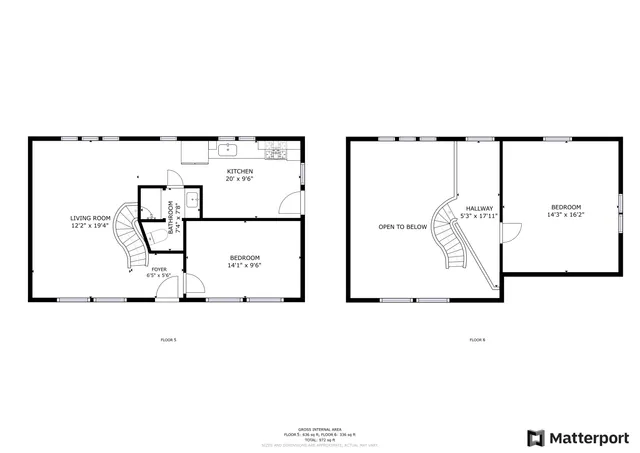 a picture of a bench in a white building