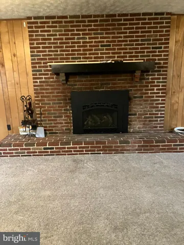 a view of a fireplace