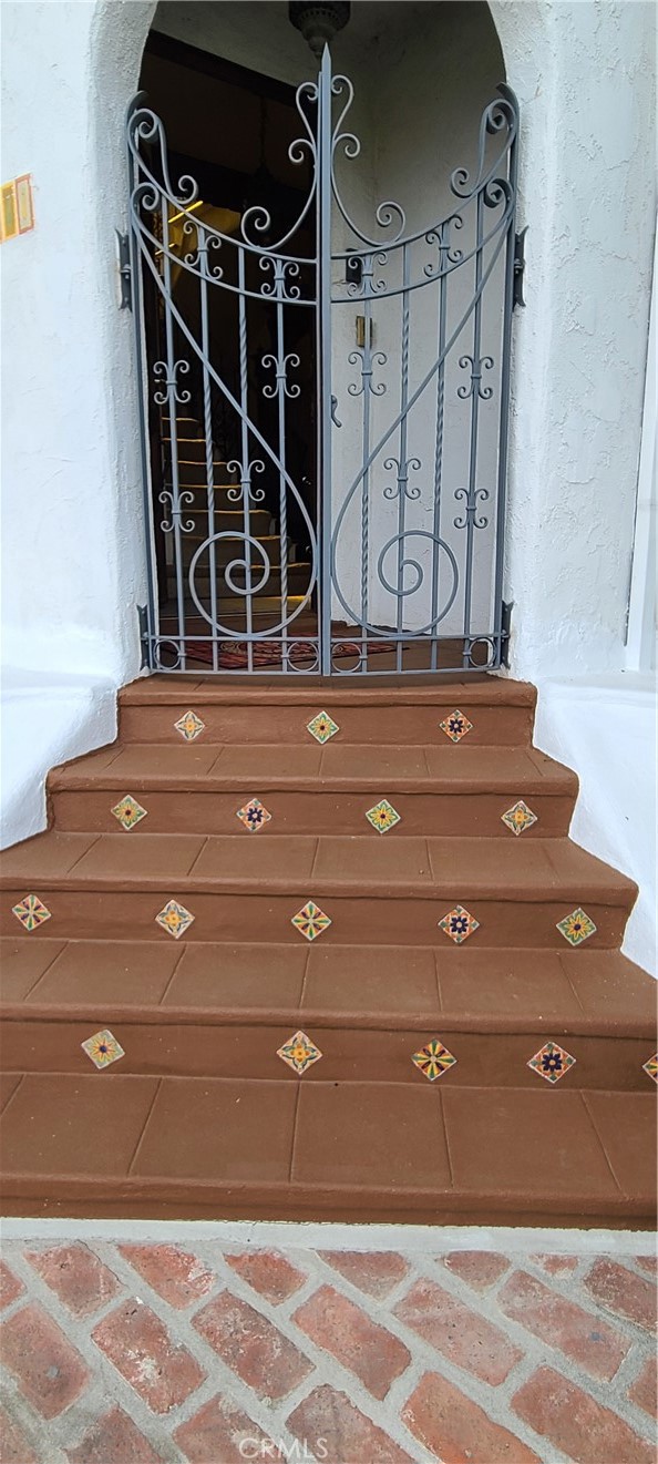 311 Montechico Drive Monterey Park, CA 91754 - Photo 69 of 73 Turret-style front entry with original tile insets in risers.