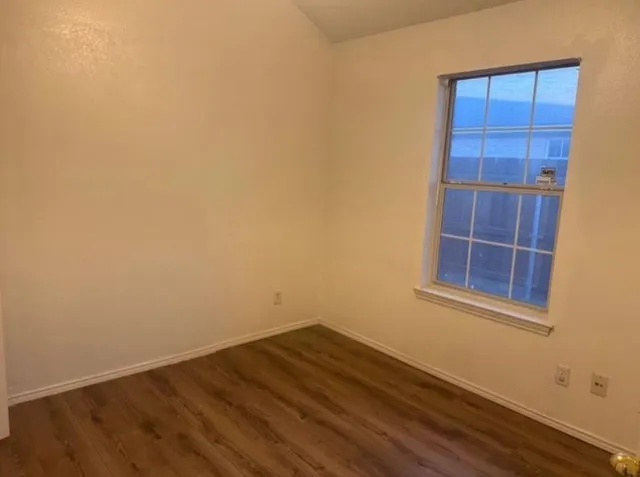 an empty room with a window