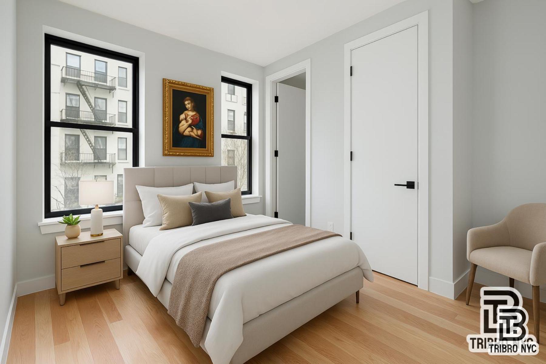 1731 Norman Street, Unit 1R Queens, NY 11385 - Photo 2 of 10 a bedroom with bed and a window