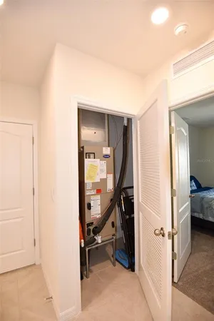 a room with furniture and a window