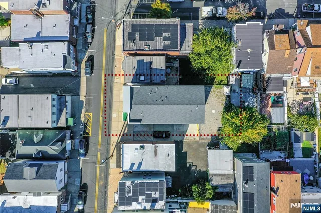 a aerial view of a multi story building