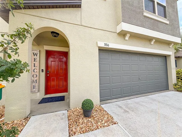 a front view of a house with entryway