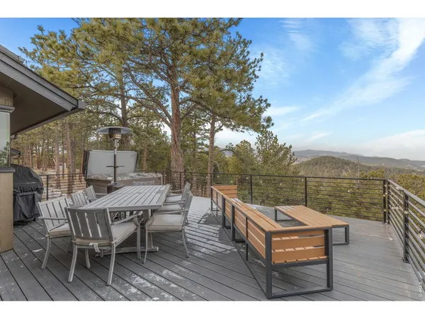 a view of outdoor space with seating space