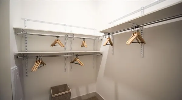 a close view of closet