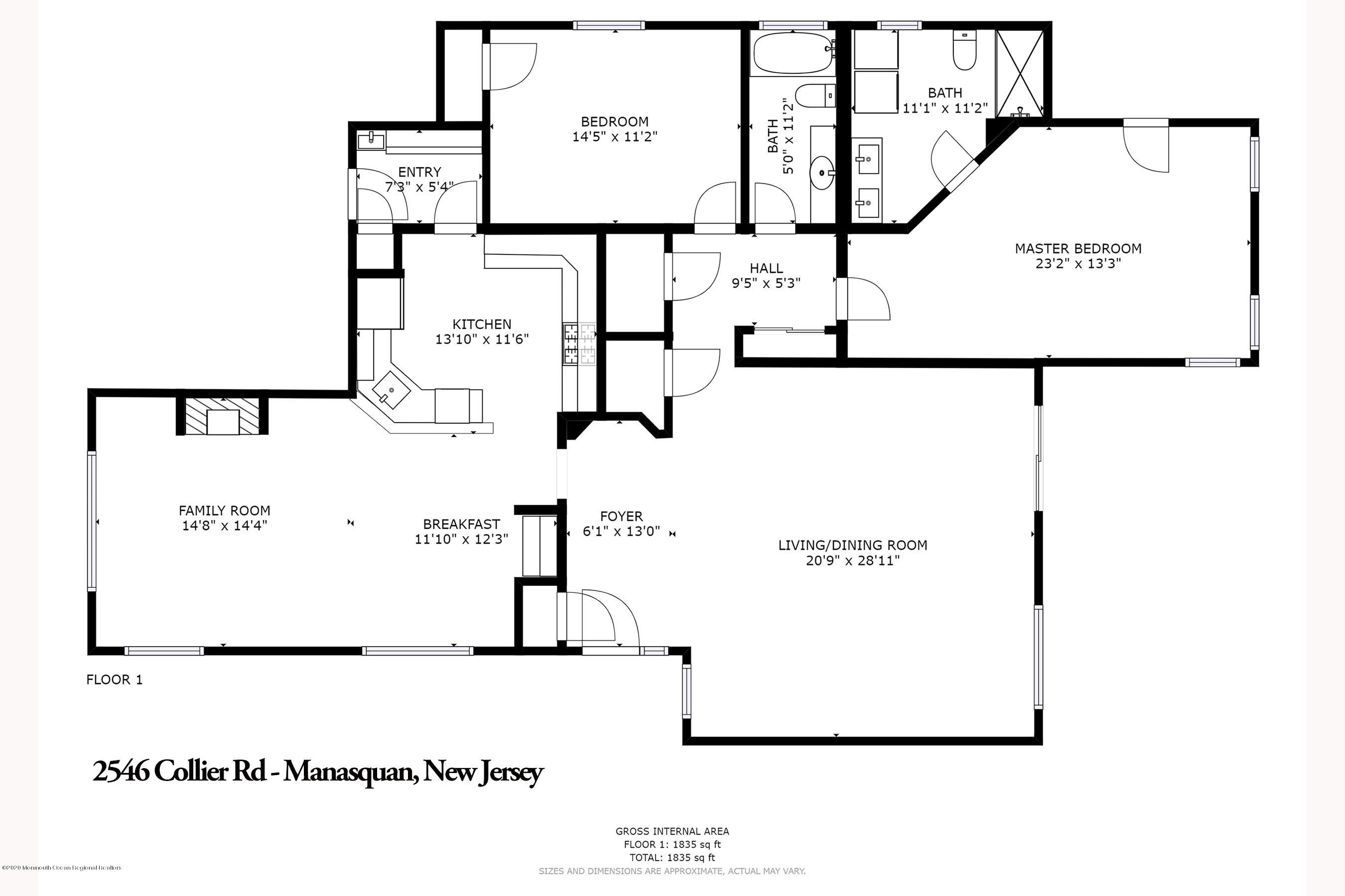 2546 Collier Road Manasquan, NJ 08736 - Photo 48 of 48 2546 Collier Floorplan JPG