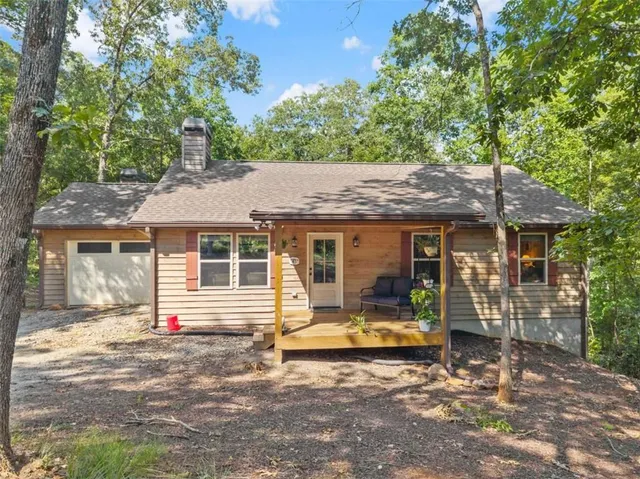 front view of a house with a porch