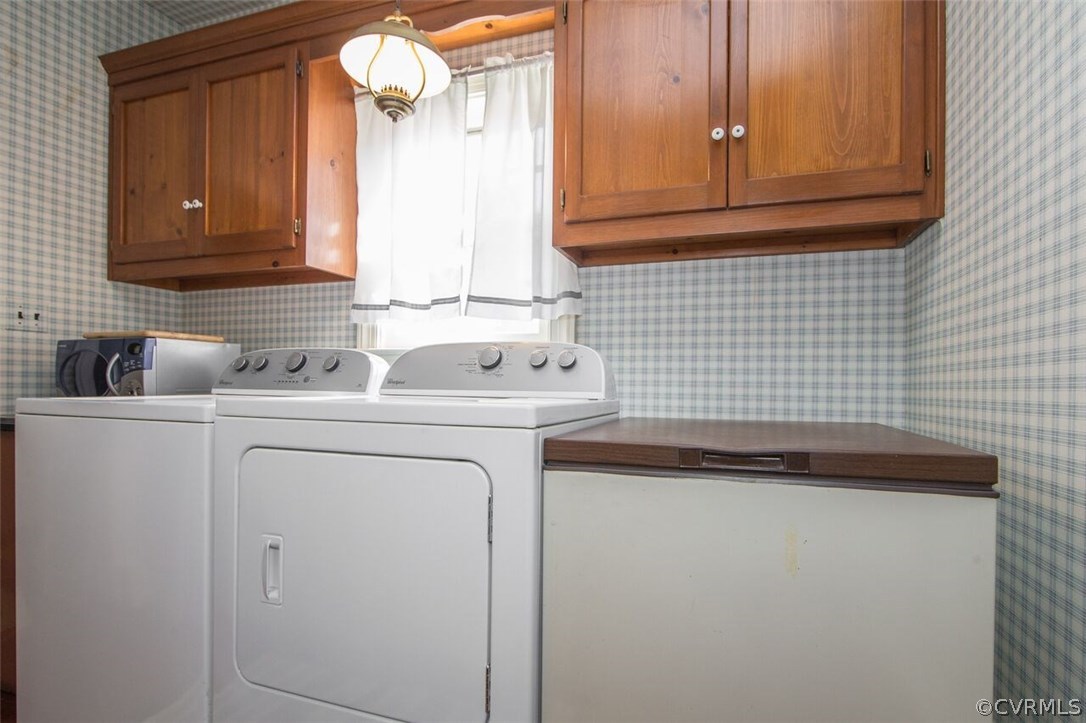 815 Northampton Road Petersburg, VA 23805 - Photo 16 of 20 Laundry room with storage cabinets and a large pan