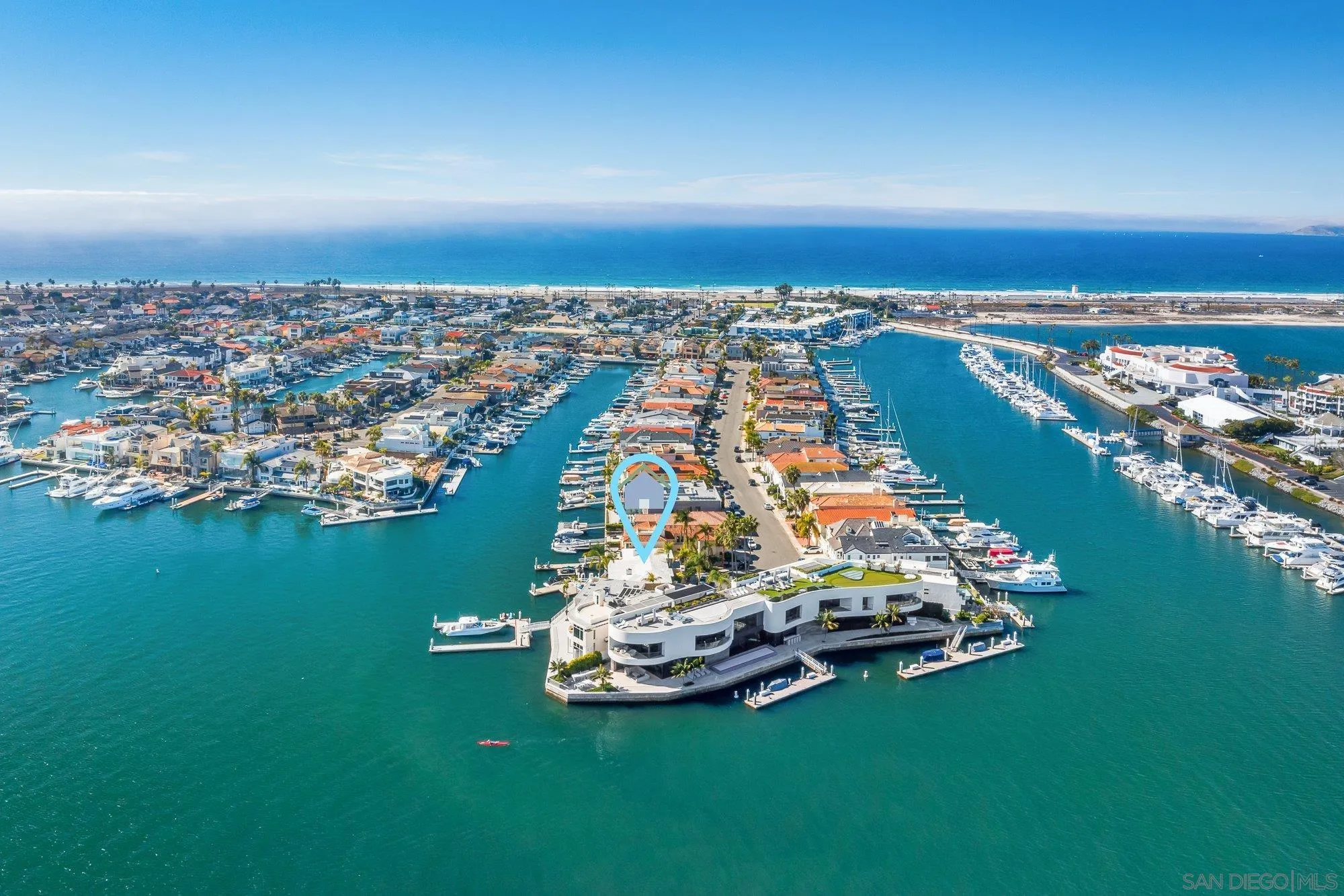 2 The Point Coronado, CA 92118 - Photo 54 of 54 an aerial view of a city with lots of residential buildings ocean and mountain view in back