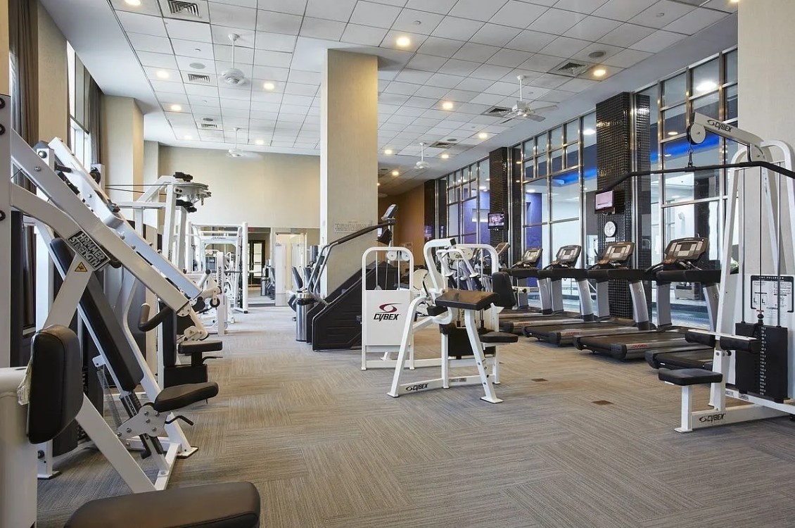 220 Riverside Boulevard, Unit 6T Manhattan, NY 10069 - Photo 12 of 16 a view of a room with gym equipment