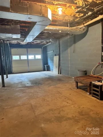 a swimming pool with a bench