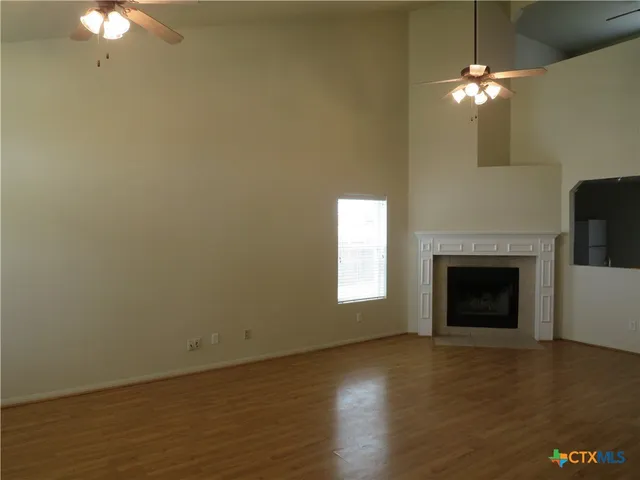 a view of a livingroom with a fireplace