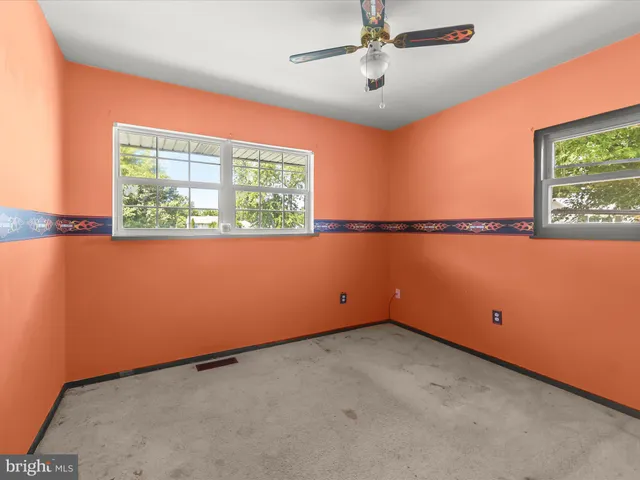 an empty room with a window