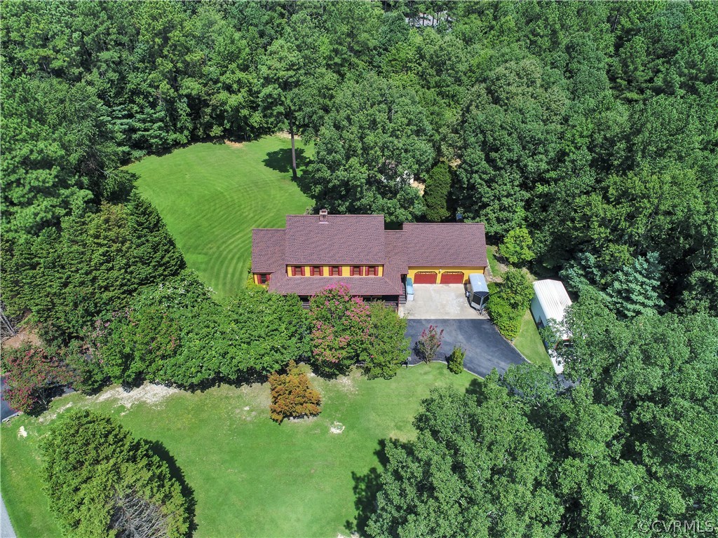 15100 Beach Road Chesterfield, VA 23838 - Photo 39 of 41 an aerial view of a house with a yard swimming pool and outdoor seating