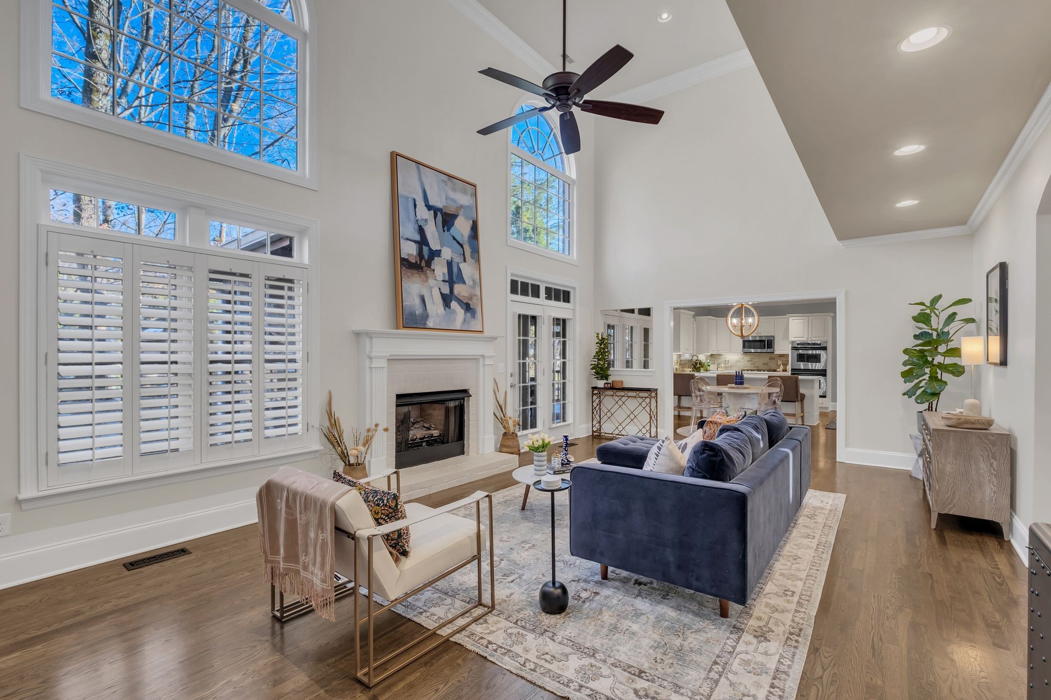 306 Rothwell Place Franklin, TN 37069 - Photo 18 of 91 a living room with furniture and a fireplace
