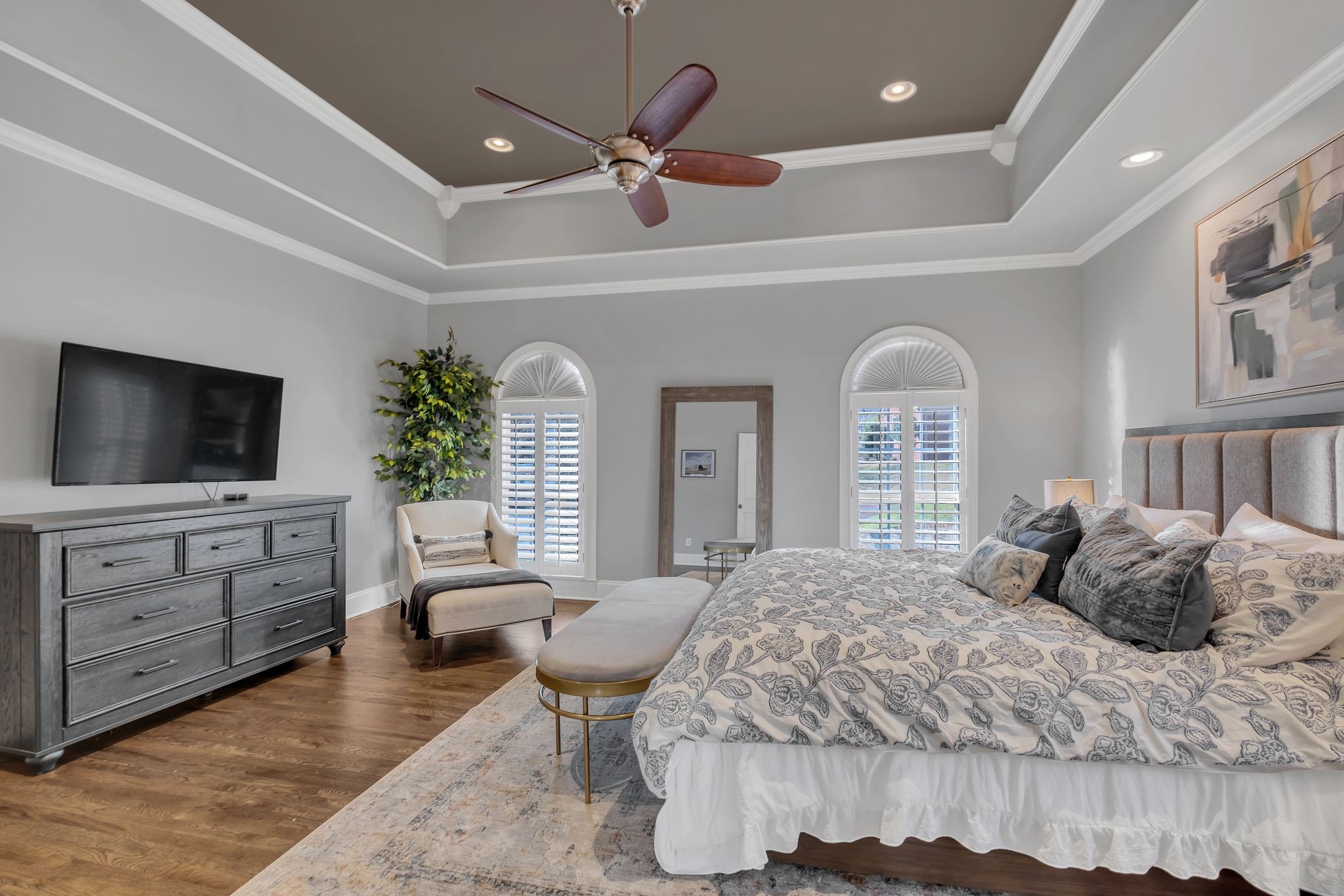 306 Rothwell Place Franklin, TN 37069 - Photo 30 of 91 a bedroom with a large bed and a flat screen tv