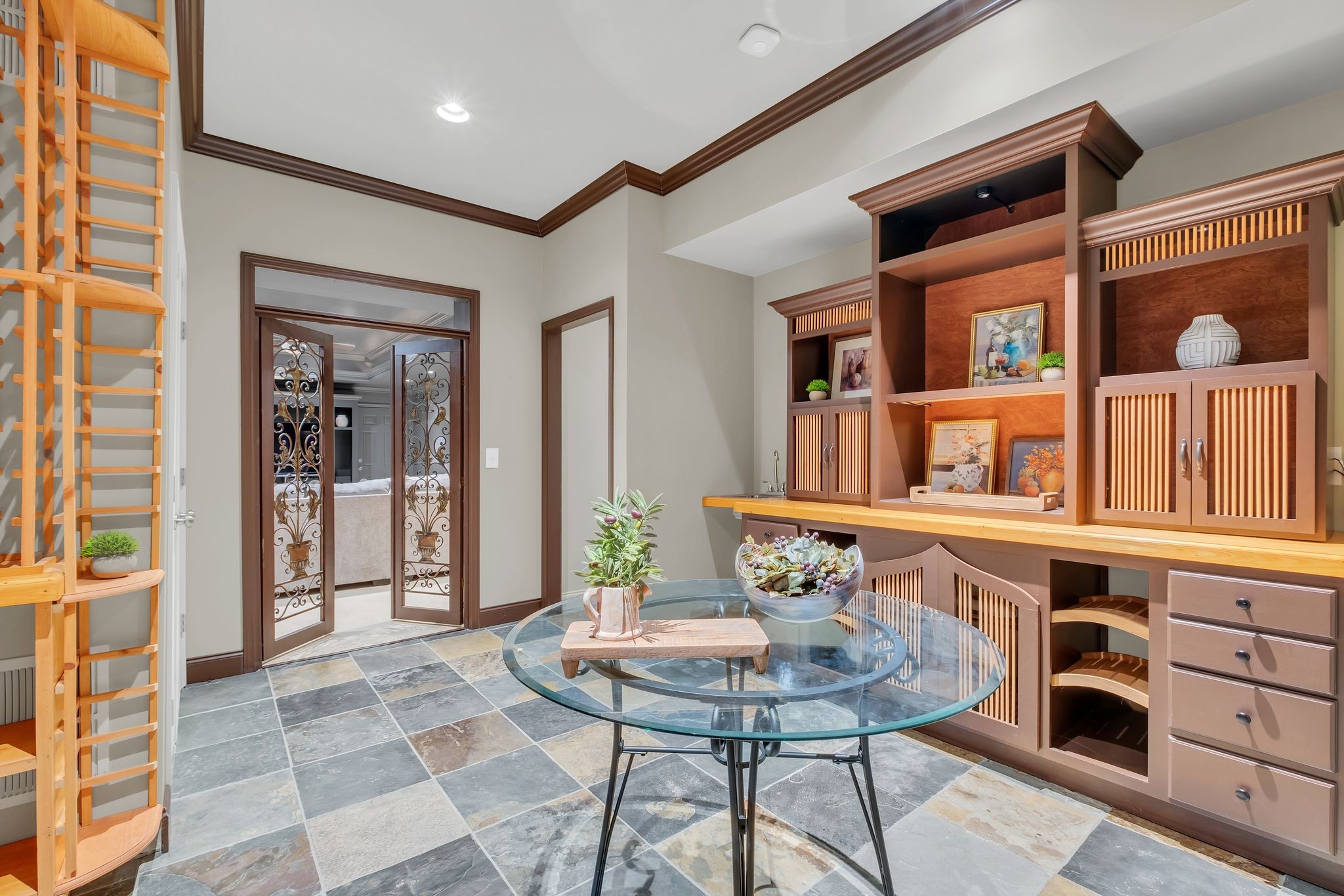306 Rothwell Place Franklin, TN 37069 - Photo 61 of 91 Wine Cellar with wet bar and beautiful custom doors located in finished basement