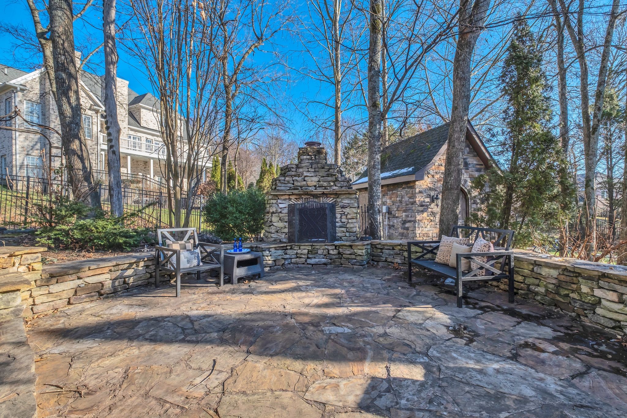 306 Rothwell Place Franklin, TN 37069 - Photo 78 of 91 Back-yard patio with wood burning fireplace