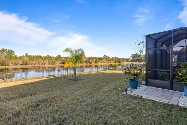 a view of lake with outdoor space