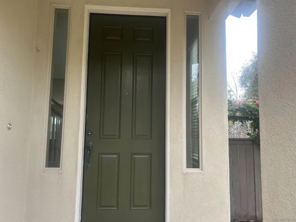 a view of front door