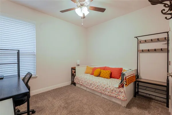 a room with furniture and a bed