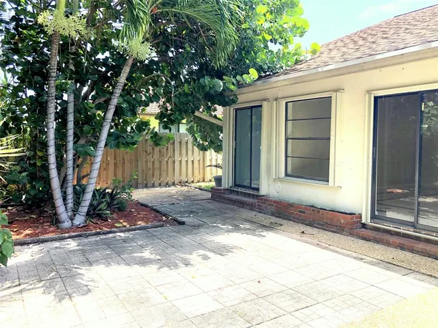 a backyard of a house