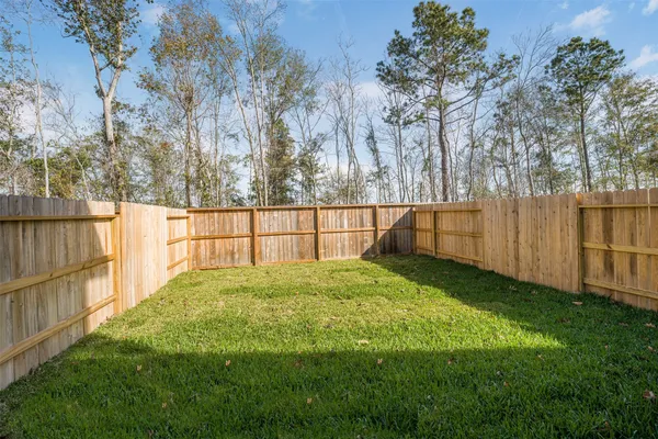 a view of backyard with green space