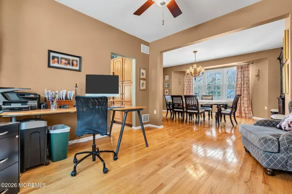 a view of a livingroom with furniture window and outside view