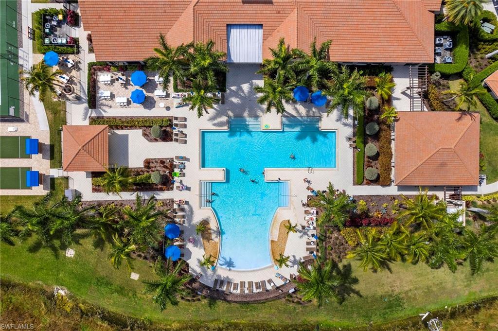 1350 Kendari Terrace Naples, FL 34113 - Photo 38 of 47 Drone / aerial view of a pool