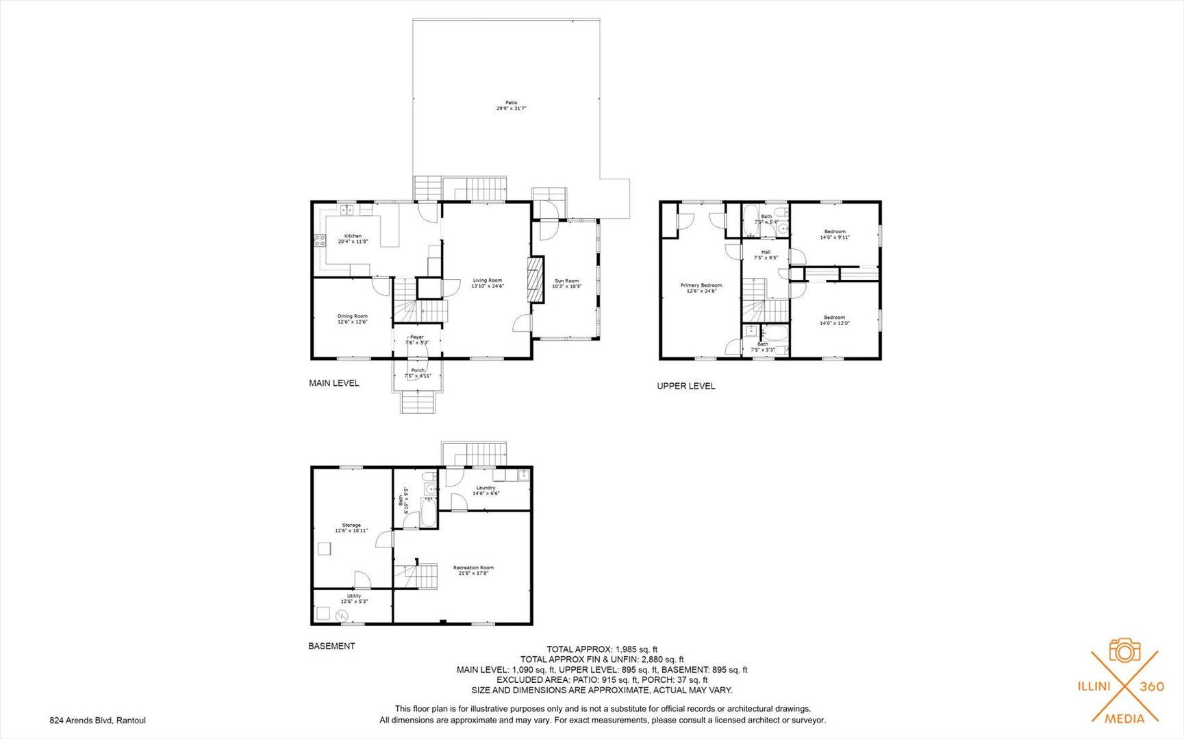 824 Arends Boulevard Rantoul, IL 61866 - Photo 38 of 38 a picture of a floor plan