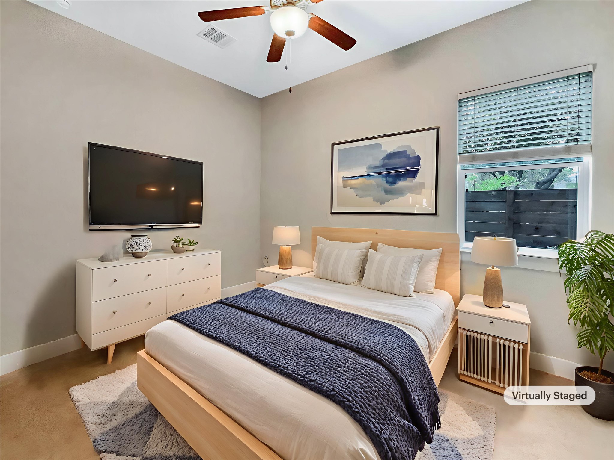 6213 Felix Avenue, Unit B Austin, TX 78741 - Photo 8 of 21 Bedroom with baseboards and ceiling fan