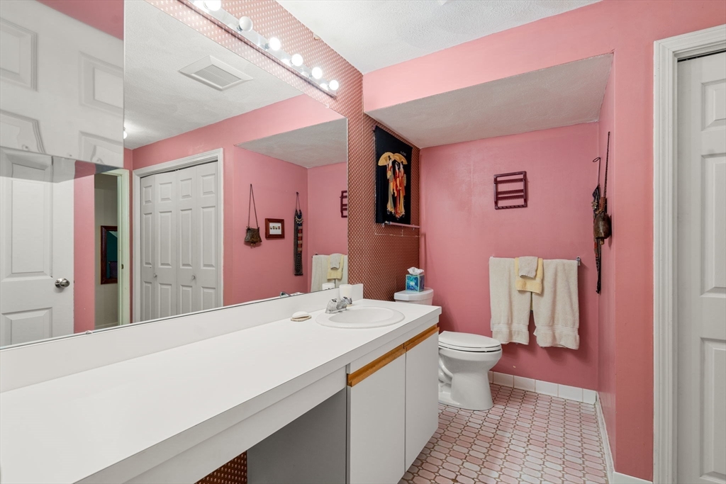 10 Apple Ridge Road, Unit 4 Maynard, MA 01754 - Photo 17 of 27 a bathroom with a sink a toilet a mirror and shower