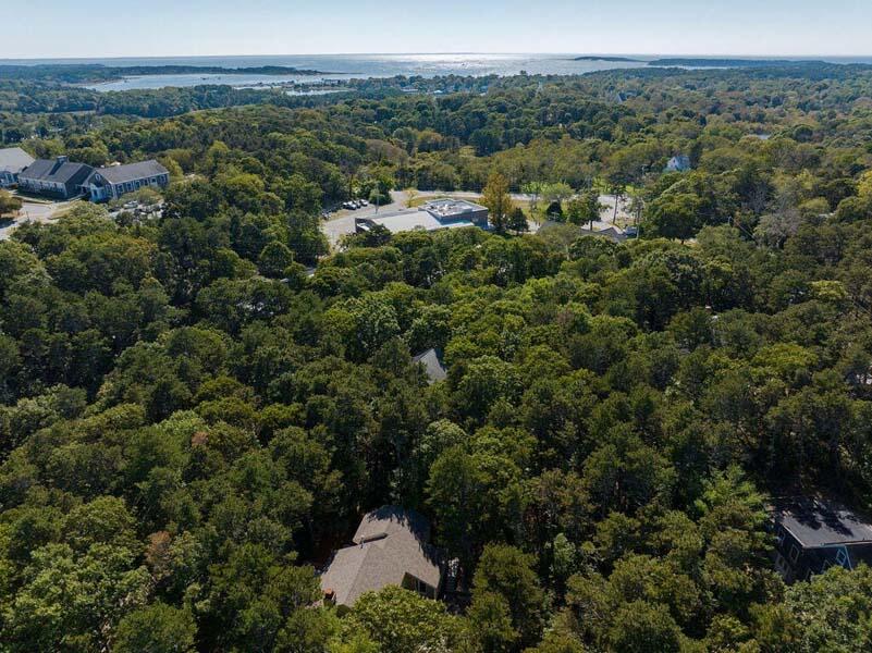45 Old Long Pond Road Wellfleet, MA 02667 - Photo 44 of 47 an aerial view of a house with a yard