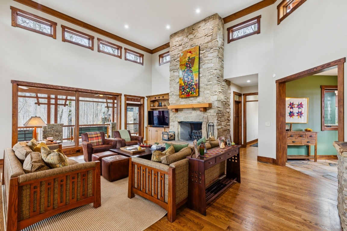394 Myers Point Road Sewanee, TN 37375 - Photo 12 of 44 a living room with furniture and a fireplace