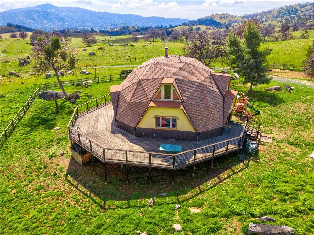 41622 Blue Oak Drive Springville, CA 93265 - Photo 7 of 68 a aerial view of a house with swimming pool and a yard