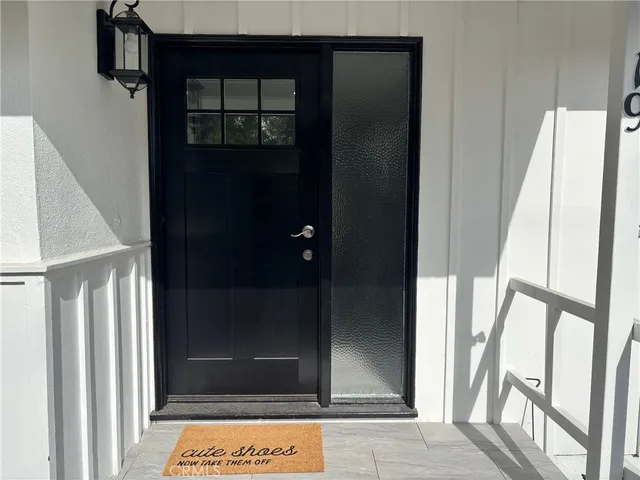 a view of front door