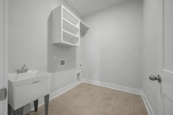 a view of a room with storage