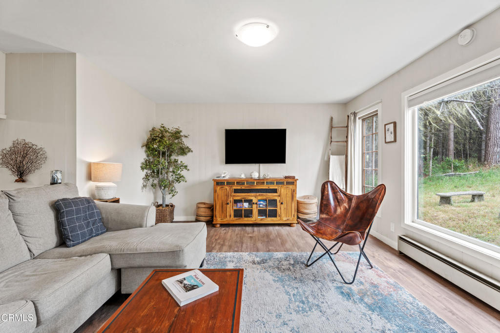 15741 Forest View Road Manchester, CA 95459 - Photo 8 of 27 a living room with furniture and a flat screen tv