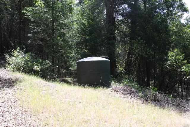 a view of a backyard of the house