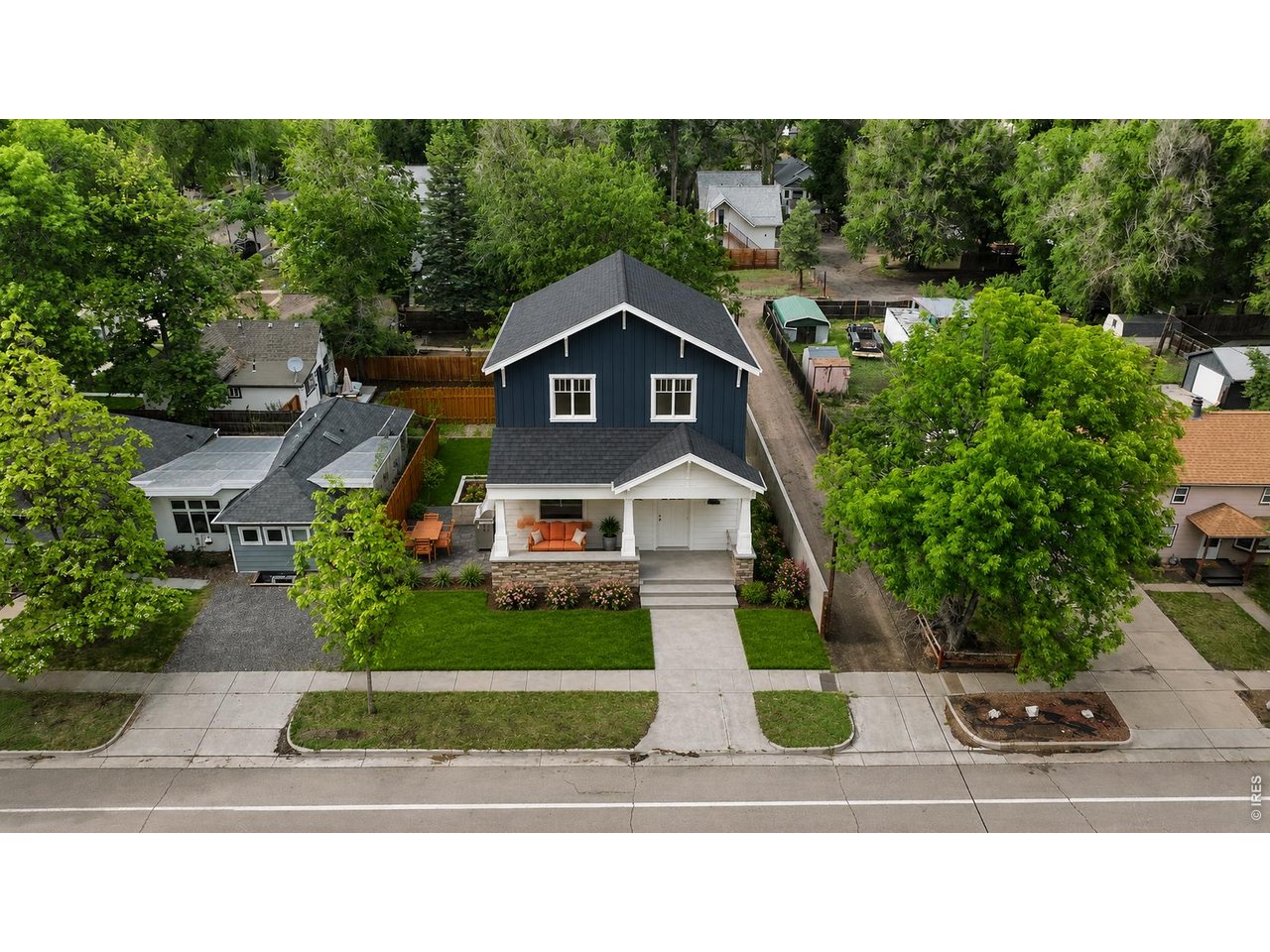 722 Cherry Street Fort Collins, CO 80521 - Photo 1 of 15 Artificially Enhanced photo with Approved Architectural Plan on Vacant Lot.
